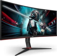 MONITOR AOC GAMER CURVO 23.6 / NEGRO - ROJO / PANEL VA / HDMI VGA DISPLAYPORT / ASPECTO 16:9 / TR 1 MS / AMD FREE SYNC / 165 HZ / RESOLUCION 1920 X 1080 / 250 CD/M2 / 80 MILLONES A 1 / VESA 100X100