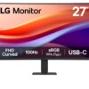Monitor LG MONITOR PC LG 27U421A-B CURVO FHD 27 PULG, USB-C, PANEL VA, 100HZ, TR 5MS(GTG), RESOL 1920X1080, ASP 16:9, BRILLO 250CD / M2, CONTR 3000:1, 1500R, HDR10, SRGB 99%, HDMI, DYNAMIC ACTION SYNC, VESA 100X100 MM.